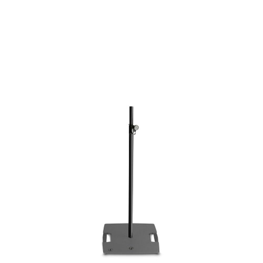 Gravity LS 431 C B - Lichtstativ und Lautsprecherstativ mit kompaktem, quadratischem Stahl-Standfuß und exzentrischer Montagefunktion, schwarz