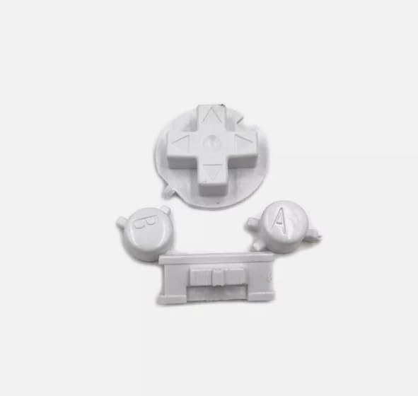 Image of Plastic Power ON Off Buttons Keypads Replacement for Gameboy Color GBC Button A B Control Button D Pads (White)
