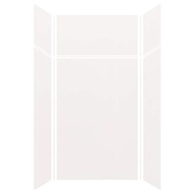 Transolid EWKX483696-31 Expressions 6-Panel Shower Wall Kit with Extension, 36-in L x 48-in W x 96-in H, White