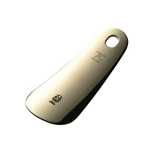 田辺金具 nei 靴ベラ 真鍮 ミラー仕様 携帯 革製ケース おしゃれ 金属 国産 燕三条製 高級 贈答 キーホルダー プレゼント ビジネス (約)幅9.8×奥行3.8×高さ0.2cm