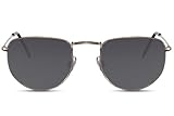 Cheapass Gafas de sol redondas John Lennon retro vintage para mujeres y hombres, Ca: 011 - Oro, Medium