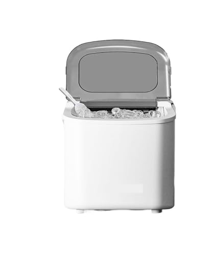 Máquina fabricadora de hielo, pequeña y automática para uso doméstico, exterior, dormitorio estudiantil o camping, con diseño compacto y bajo consumo energético