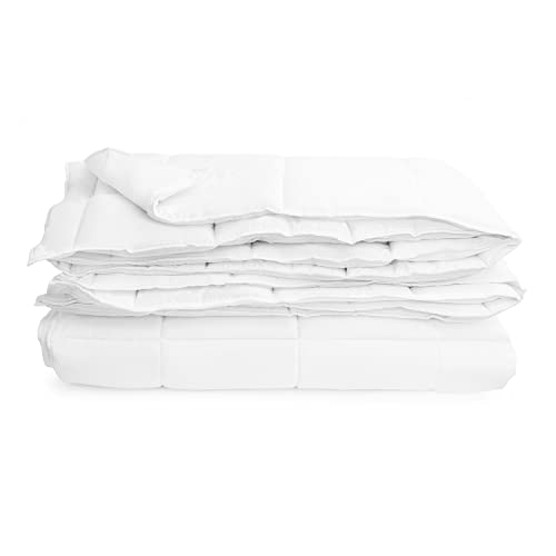 Mister Sandman Bettdecke 155x200, warme Winterdecke, Mikrofaser Bettdecke in Komfortgröße, Steppbett mit Überlänge, Hohlfaserfüllung, weißer...