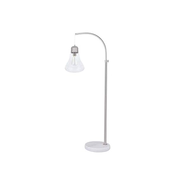 Aspen Creative Satin Nickel 45017-11, One-Light Metal Floor Lamp, Transitional Design Finish, 55" High