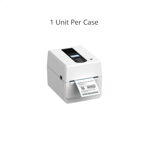 Image of Toshibas BV410DGS02QMS Desktop Direct Thermal Printer. | BV410D 4 inch 203 DPI 7 ips USB + Ethernet LAN with LCD White Case Toshibas TPCL Emulation: Zebras ZPL2 Sato SBPL Datamax DPL
