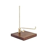 WDWDW Schallplattenhalter, Vinyl-Schallplattenregal, CD-Display, Retro-Ständer aus Messing und Holz, Aufbewahrung