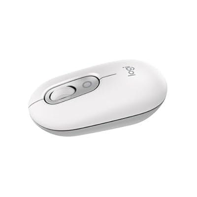 Logitech POP Mouse ratón inalámbrico Bluetooth compacto y portátil con botones programables y clics discretos tecnología Easy-Switch para alternar hasta 3 dispositivos portátil tablet PC - Blanco
