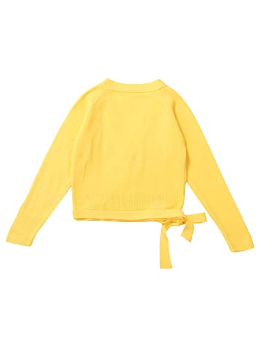Hularka Kids Girls Long Sleeve Ballet Wrap Tops Leotard Dance Sweater Gymnastics Cardigan Coat Ballerina Dancewear4