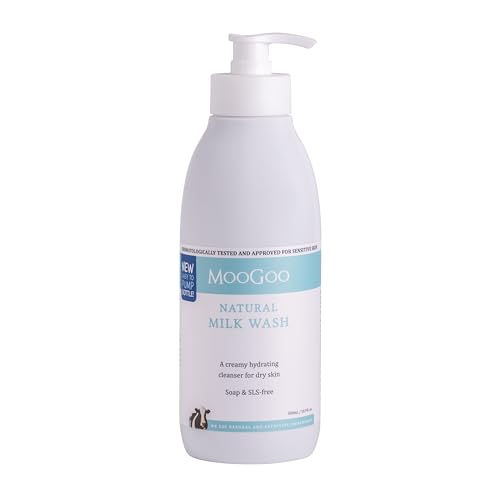MooGoo Milk Wash - Natural Creamy Body Wash & Cleanser, Soap-free, SLS-Free. For Dry, Sensitive Skin, 500ml / 16.9 fl. oz.