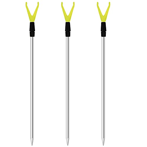 Zite Fishing - Supporto telescopico per canna da pesca, 75-135 cm, accessorio per la pesca, per trote e carpe, in alluminio, 3 pezzi