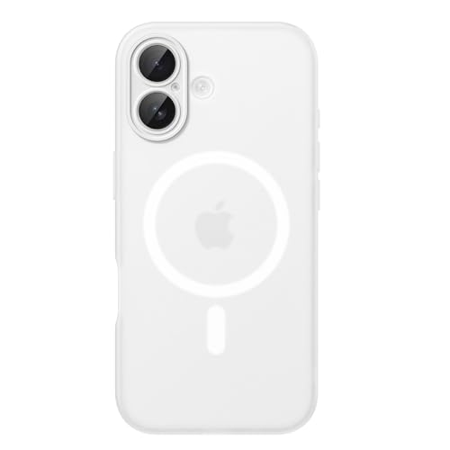 Image of JETech Magnetic Matte Case for iPhone 17, Frosted Clear | Compatible with MagSafe, Translucent Frosted Soft TPU Cover, Anti-Yellowing, Anti-Fingerprint, Shockproof