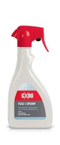 CX80 | Fugen und Nähte Reiniger – entfernt Schimmel, schwarze Flecken, desinfiziert und bleicht, für Badezimmer, Küche, Duschkabinen und Sanitärbereiche | 600 ml Zerstäuber