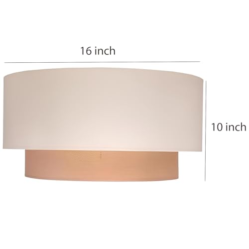 Image of AKWAY Jute Hanging Lamp | Boho Ceiling Lamp for Bedroom, Living Room | Natural Jute Pendant Light | Perfect for Living Room, Dining Room or Office Lighting - (16 inch D x 10 inch H) - Tejas