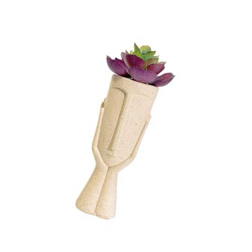 Pot fleur résine mini format pour petite plante grasse sans encombre