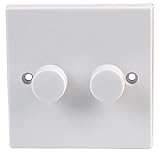 interrupteur electrique definition Blanc, moulé finition PRO-ELEC Interrupteur variateur d\'intensité 2 Gang 2 voies 250 W