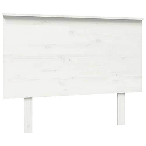 vidaXL Kopfteil Betthaupt Bettkopfteil für Bett Bettgestell Bettrahmen Holzbett Massivholzbett Schlafzimmer Weiß 104x6x82,5cmcm Massivholz Kiefer