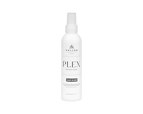 Kallos Plex Bond Builder Hair Bomb Leave-In Flüssig-Haarpflegespray mit veganem Protein- und Peptidkomplex, 200 ml