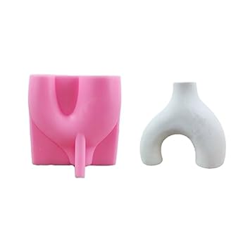 Foto di Stampo in silicone per vasi di fiori ad arco per piante grasse, vasi in cemento, gesso, cemento, argilla, supporto per piante, stampi in silicone per cemento