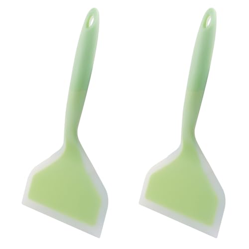 Hitefu 2 Pcs Silicone Spatula Turner, Green