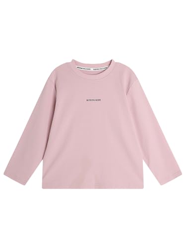 Image of 2026 Premium Girls Long Sleeve Crew Neck T-Shirt, Cotton Blend, Buding Kids Print, Casual Style