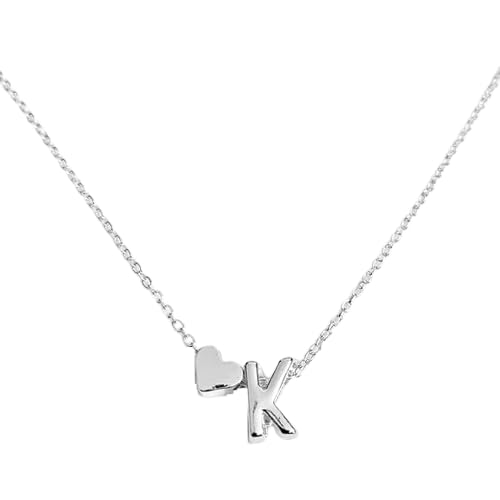 BEAUTIFUL ALPHABETS NECKLACE; NAME INITIAL CHAIN PENDANT FOR WOMEN N GIRLS (SILVER K) (B0D2DQDCH1) Amazon Price History, Amazon Price Tracker