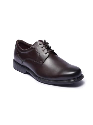 Rockport Men's Charles Road Plain Toe Oxford, Dark Brown, 8 Wide
