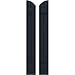Ekena Millwork ARW101BE207X56OBH Americraft Two 2 Exterior Real Wood Joined Board-n-Batten Shutters w/Elliptical Top (Per Pair), 7"W x 56"H, Starless Night Blue