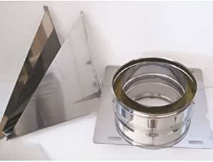 Kit fissaggio piastra intermedia per canna fumaria in acciaio inox doppiaparete (DIAMETRO 150/200)