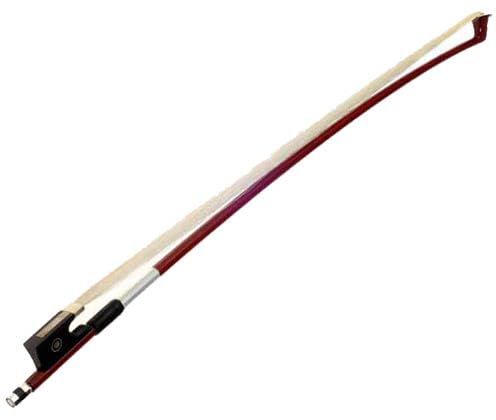 Violin Bow with High-Tension Nylon Synthetic Hair, Wooden Handle, and Metal Grip