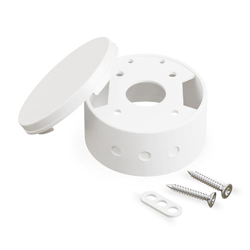 CusoTec Deckendose 5 Stück 70mm x 30mm Deckenbaldachin Abzweigbaldachin Abzweigdose Lampen Verteilerdose Baldachin, aus Kunststoff, Weiß (5)