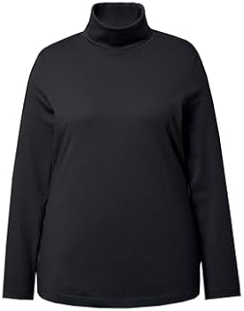 Ulla Popken T-shirt basic - black/zwart