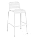 sgabello alto vega bianco cm 50 x 51 x 95 h in metallo
