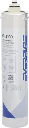 Pentair Everpure EF-3000 Quick-Change Filter Cartridge, EV985750, for Use in Everpure EF-3000 Full Flow Drinking Water System, 3,000 Gallon Capacity, 0.5 Micron