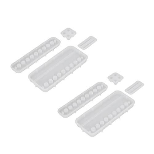 Moldes de silicone para resina epóxi, 1 conjunto de 8 peças multifuncional porta-canetas, molde para cartão de visita, moldes para suporte de telefone para artesanato doméstico