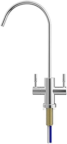 Robinet brossé rotatif 360 pour évier cuisine compatible robinet RO osmose inverse 1/4