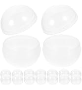 Uonlytech 100pcs Vending Machine Capsules 1.7 Inch 45mm Translucent Round Capsules Plastic Refill...