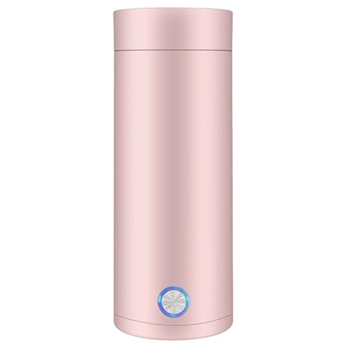 Tetera eléctrica portátil de acero inoxidable 400ml rosa miniatura 1