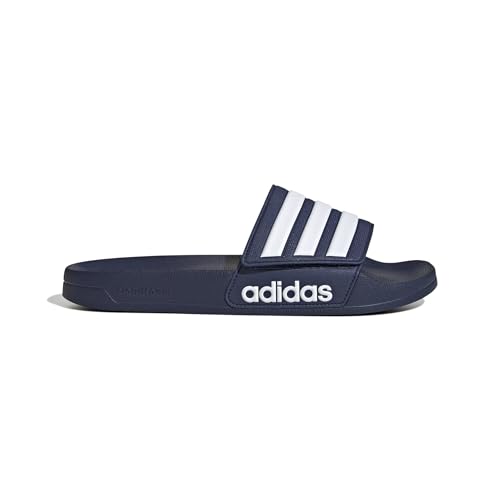 adidas Unisex Adilette Shower Slides Sandal, dark blue/ftwr white/dark blue, 44.5 EU – Ansicht 2