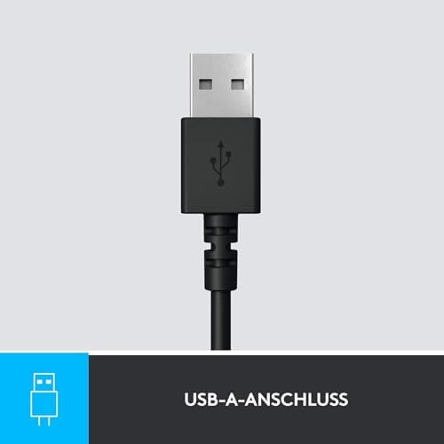 6. Bild von Logitech H390 Kopfhörer mit Mikrofon, Stereo-Headset, Mikrofon mit Rauschunterdrückung, Integrierte Bedienelemente, USB-Anschluss, 223cm langes Kabel, Gepolsterter Bügel und Ohrpolster - Schwarz USB Headset H390 Option 2