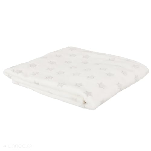 Linnea Plaid Phosphorescent 120x150 cm Collection Moon étoile Blanc