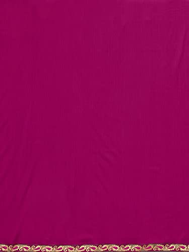 Image of SIRIL Women's Lace & Peral Work Saree with Unstitched Blouse Piece