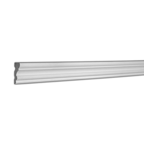2in H x 5/8in Proj, Primed White Polymer Panel Moulding, 94-1/2in Long Pro Pack