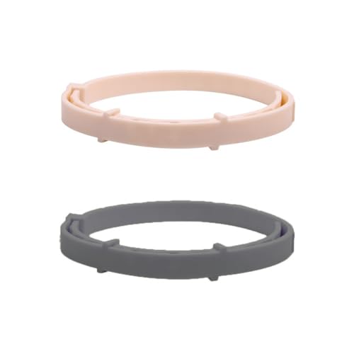 GJKLO 2 Pieza Collar Antiparasitario Perros, Collar antipulgas perros, 63 x 1,5 cm, ajustable, contiene aceites esenciales naturales, Elimina Pulgas, Garrapatas, Piojos (Gris, Blanco)
