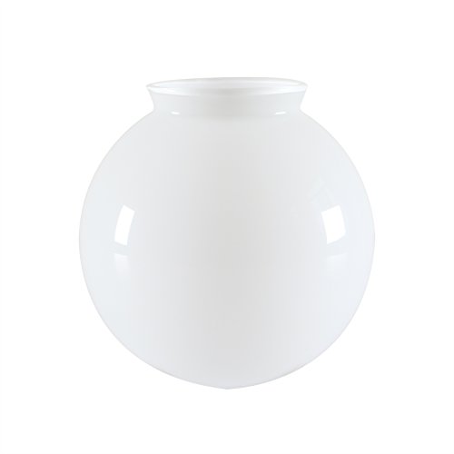 Permo Replacement 5.9" Round Globe Opaque Milk Glass Shade – Compatible with Pendant Light or Wall Sconce Fixtures