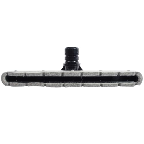 Image of Cen-Tec Systems 94863 Commercial Scalloped Felt Hard Floor Vacuum Attachment with 1-Piece S-Wand, Aluminum