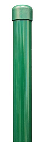 Alberts 617677 Zaunpfosten für Fix-Clip pro | für die Befestigung mit Einschlag-Bodenhülsen | zinkphosphatiert, grün kunststoffbeschichtet | Länge 2000 mm | Schellen-Ø 34 mm