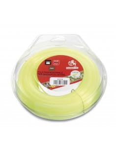 AUSONIA - 83722 Hilo para cortabordes cortacesped y desbrozadora Cuadrado Marco Amarillo 4,0 mm x 30 m