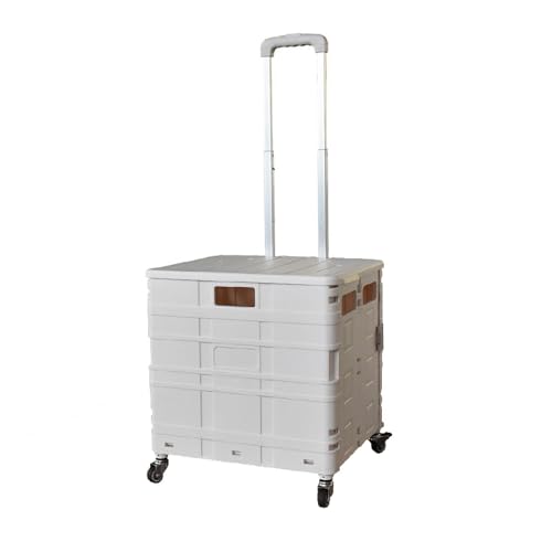 Carrito de la compra plegable ligero – Carrito portátil de comestibles y mercado con ruedas para un fácil transporte de compras
