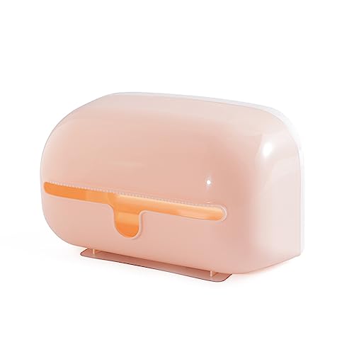 No-Punch Waterproof Tissue Box for Toilet Bathroom Hotel Toilet, Removable Tissue Box Holder for Bathroom