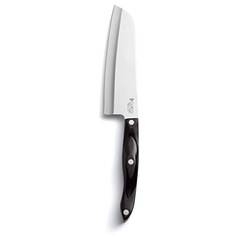 Cutco Cutlery Model 1766 Santoku Knife. 7.0" High Carbon Stainless Straight Edge Blade.5.6" Classic Brown Handle (sometimes Called "black") In Factory-sealed Plastic Bag. Cover